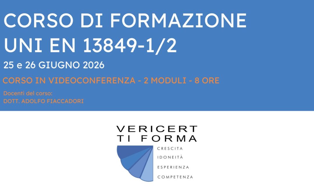Corso di formazione UNI EN 13849-1/2