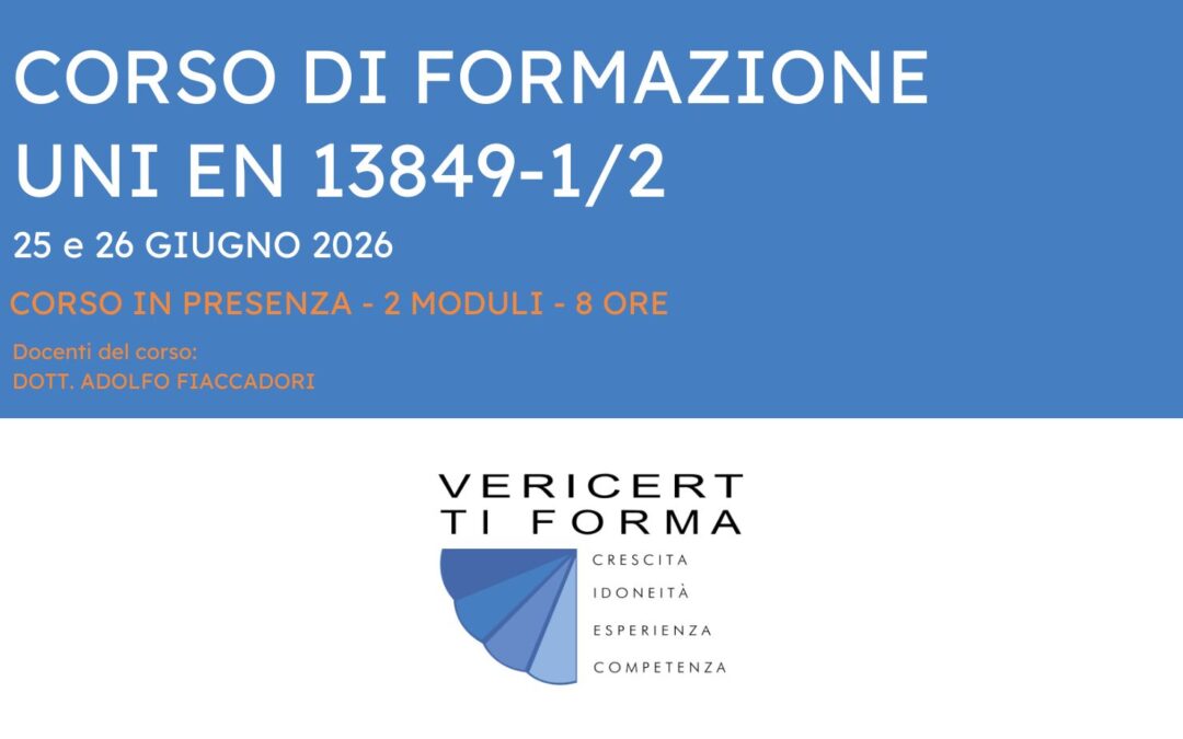 Corso di formazione UNI EN 13849-1/2